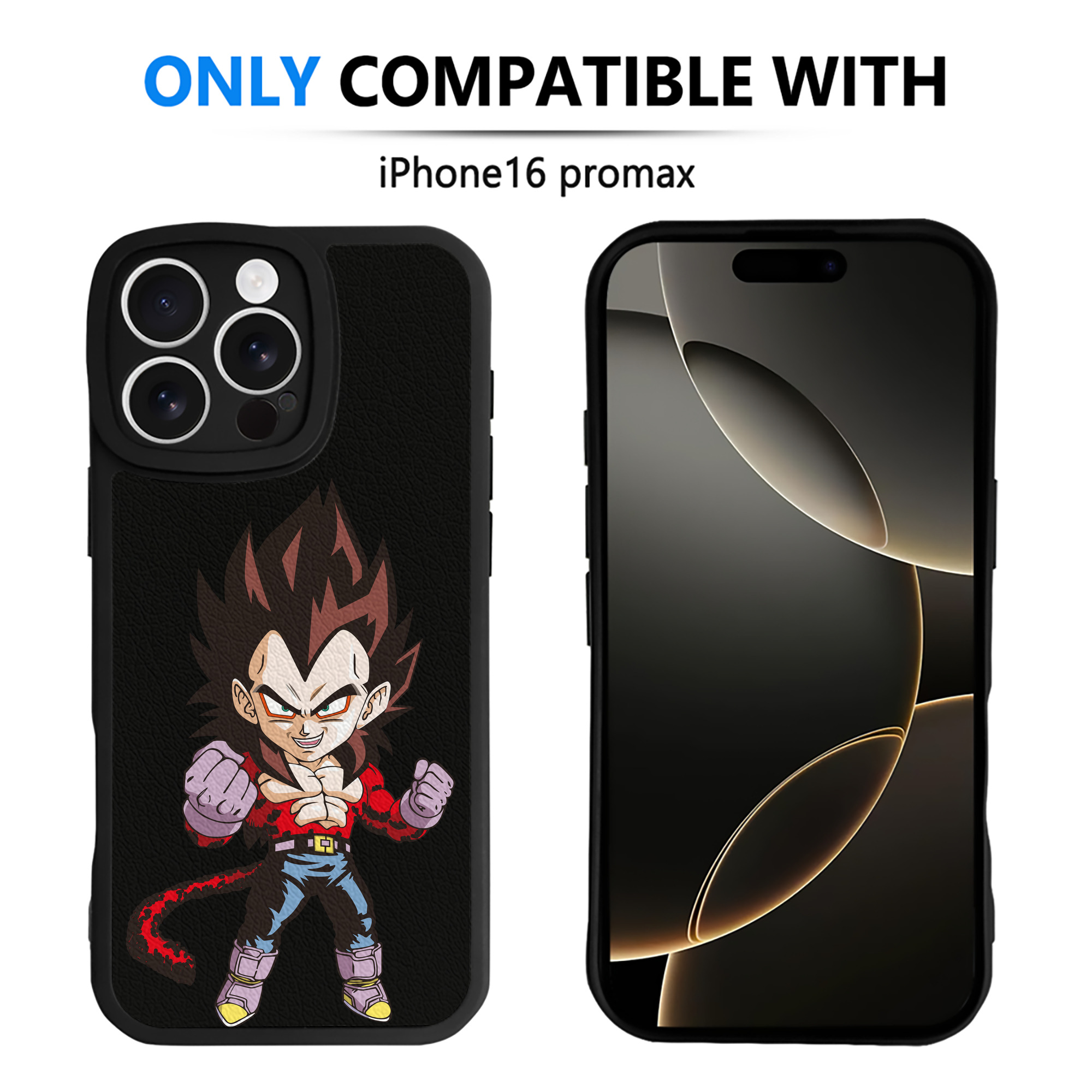 （画像用） ドラゴンボール ベジータ四世（Bejīta Yonsei）DRAGON BALL Vegeta IV 【iPhone 16シリーズ対応】シリコンスマホケース（レザー調） 材質：シリコン